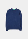 Men's Geelong Lambswool Crew Neck Jumper In Pacific - Regular Fit