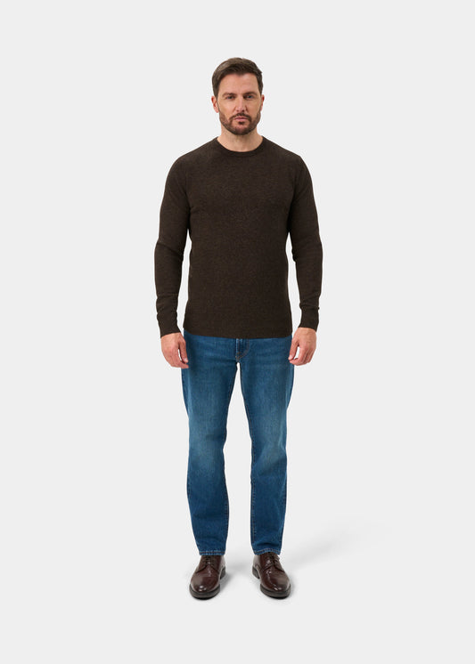 Brisbane Geelong Wool Jumper in Cocoa - Regular Fit