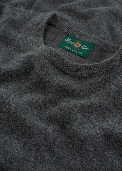 Men's Geelong Wool Crew Neck Jumper in Derby