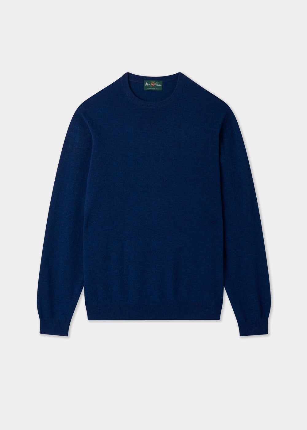 Men's Geelong Wool Crew Neck Jumper in Indigo
