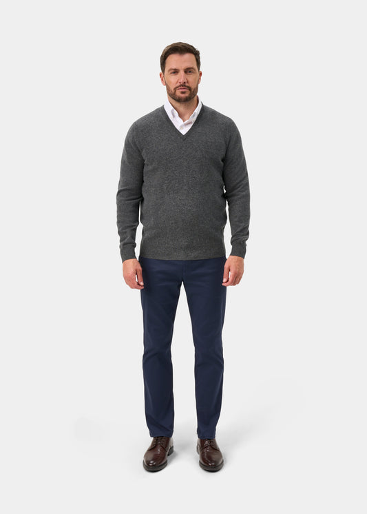 Albury Geelong Wool Jumper in Derby - Regular Fit