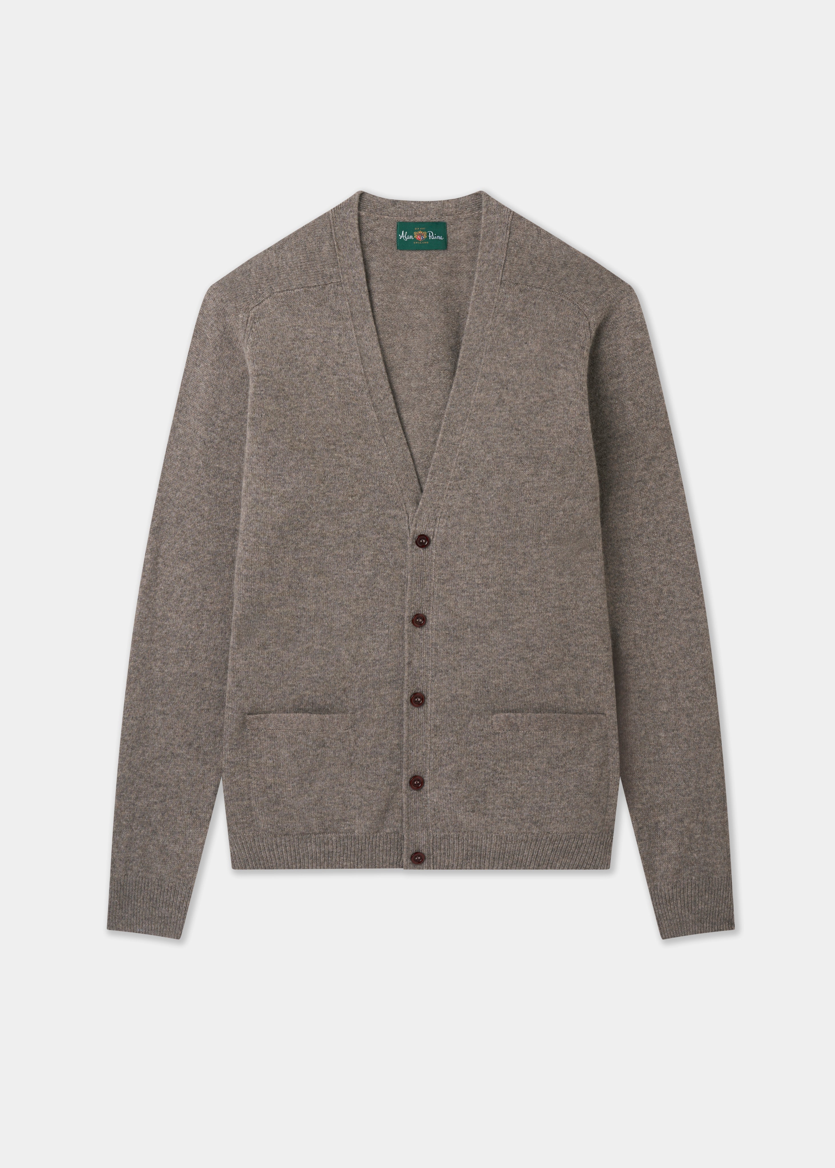 Cornwall Men's Lambswool Cardigan in Vole – Alan Paine