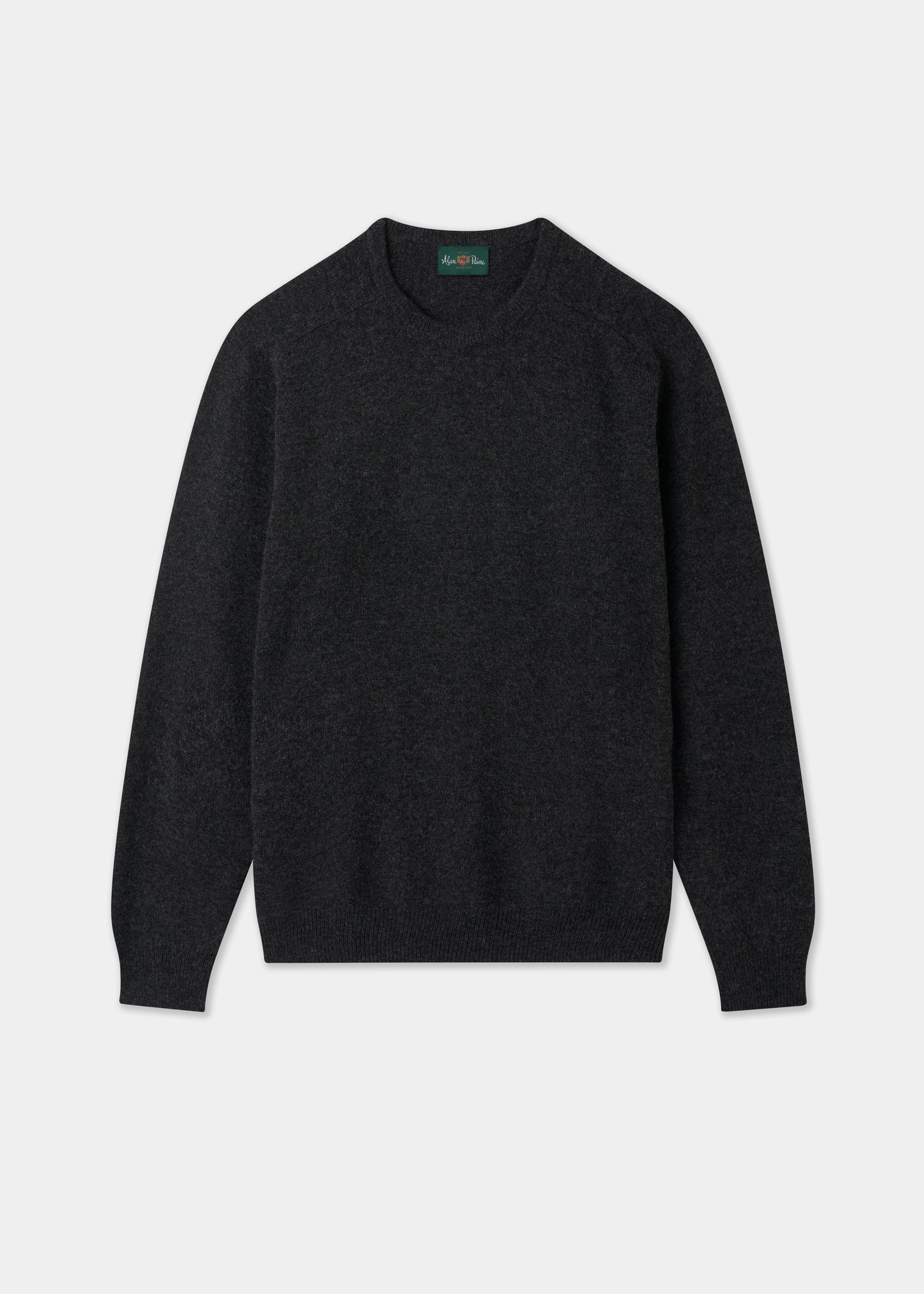 Men's Lambswool Crew Neck Jumper in Charcoal