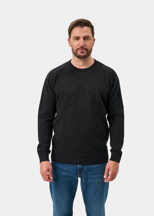 Dorset Men's Lambswool Jumper in Charcoal - Classic Fit