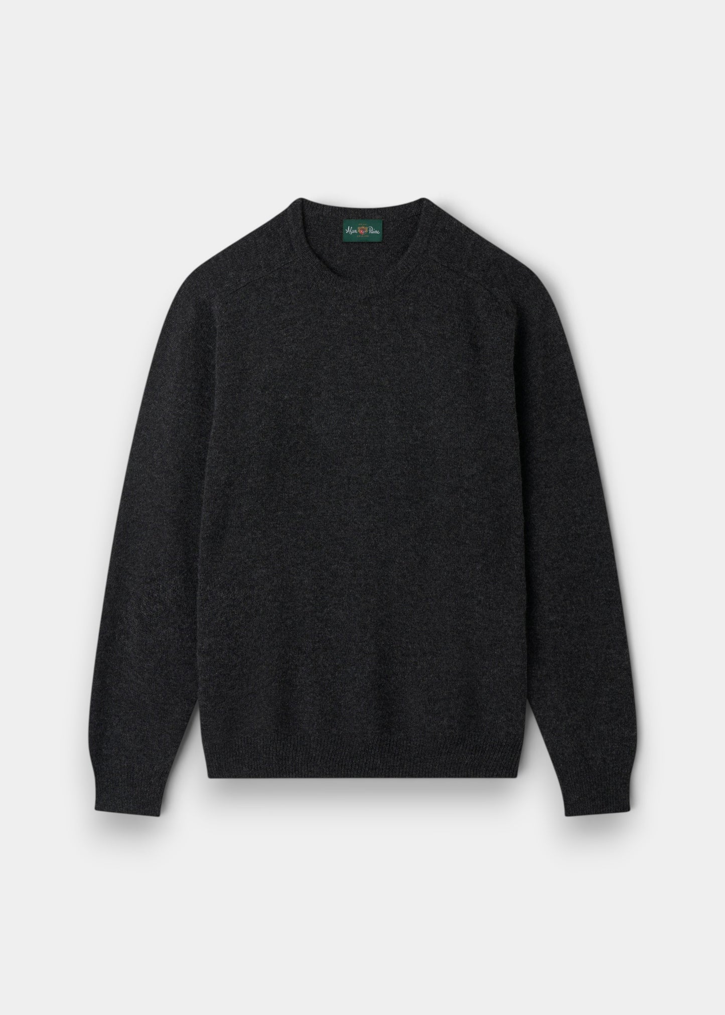 Men's Lambswool Crew Neck Jumper in Charcoal