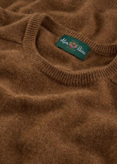 Men's Lambswool Crew Neck Jumper in Driftwood