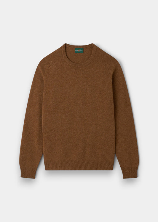 Men's Lambswool Crew Neck Jumper in Driftwood