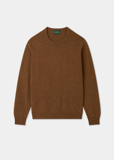 Men's Lambswool Crew Neck Jumper in Driftwood