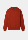 Men's Lambswool Crew Neck Jumper in Ember