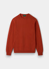 Men's Lambswool Crew Neck Jumper in Ember
