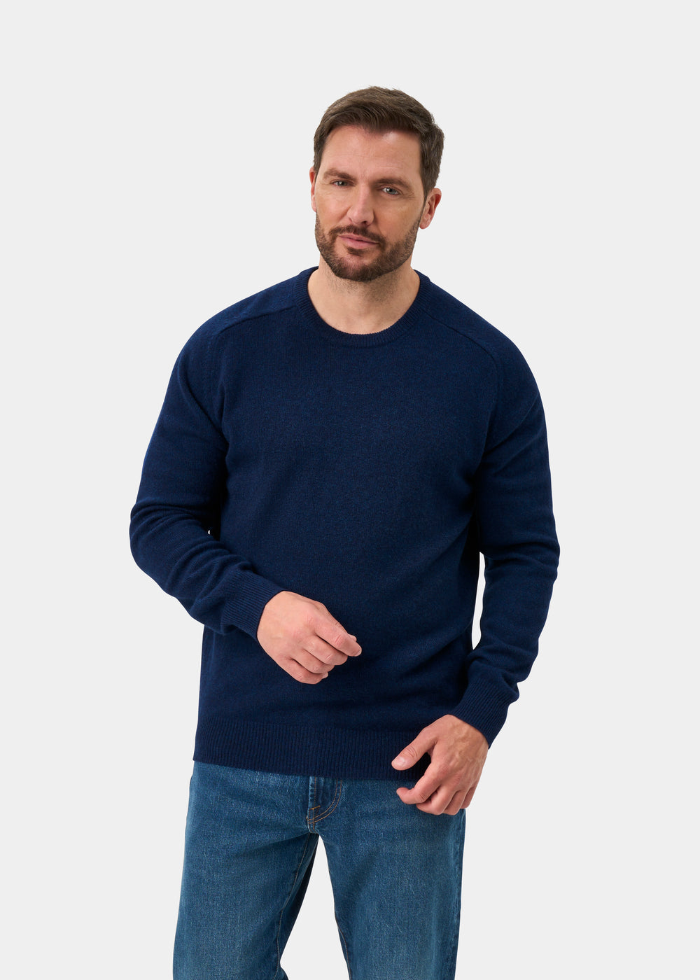 Dorset Men's Lambswool Jumper in Indigo - Classic Fit