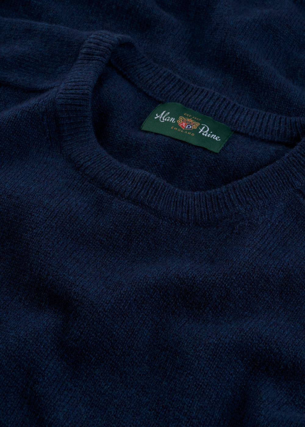 Men's Lambswool Crew Neck Jumper in Indigo