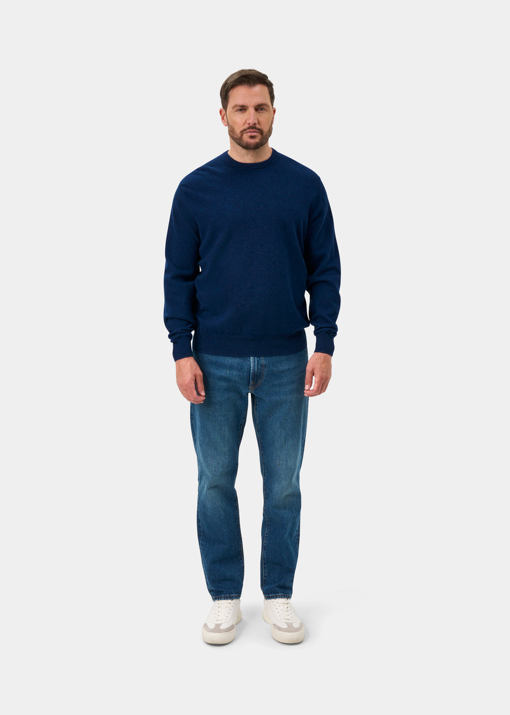 Dorset Men's Lambswool Jumper in Indigo - Classic Fit