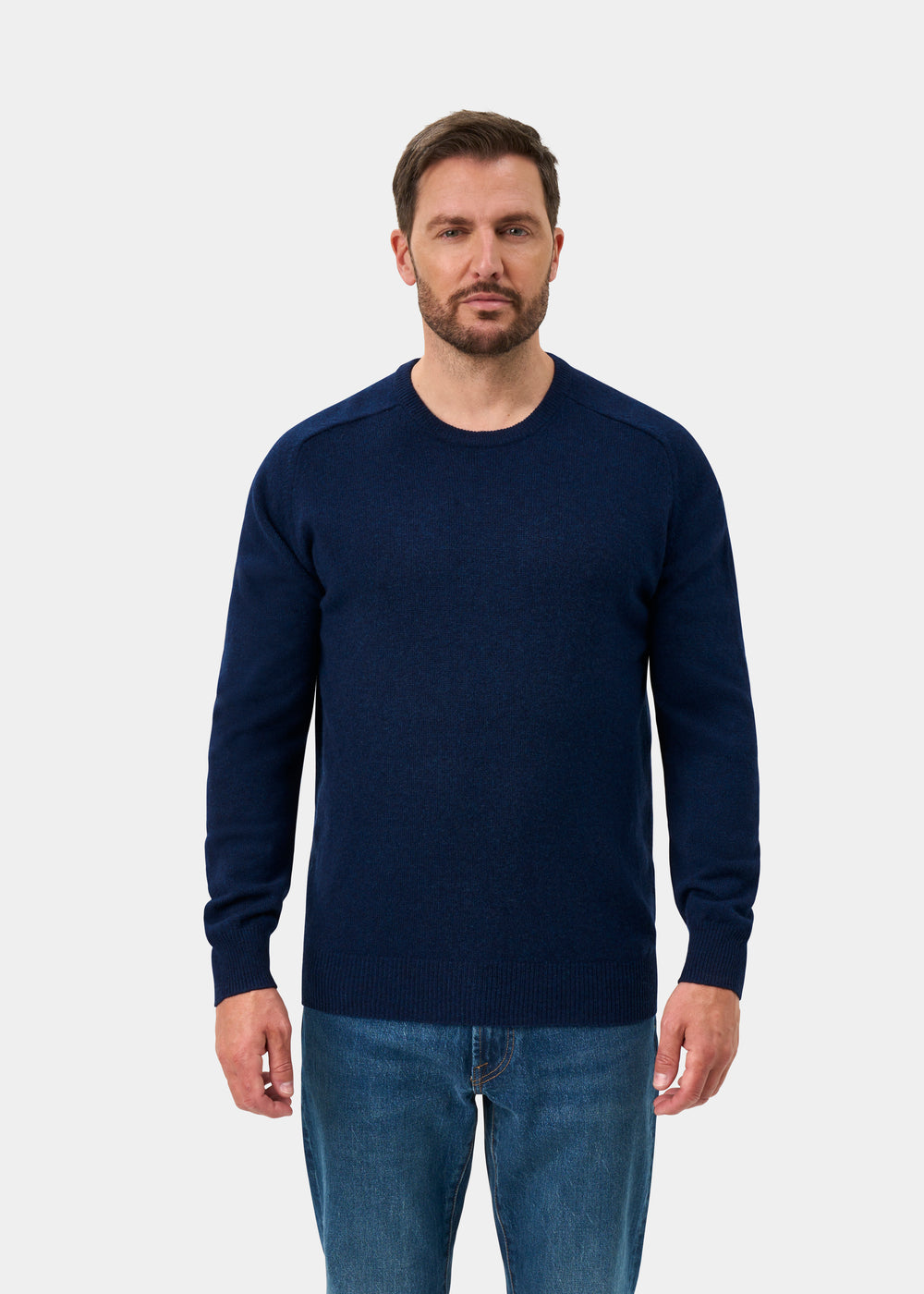 Dorset Men's Lambswool Jumper in Indigo - Classic Fit