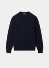 Men's Lambswool Crew Neck Jumper in Navy