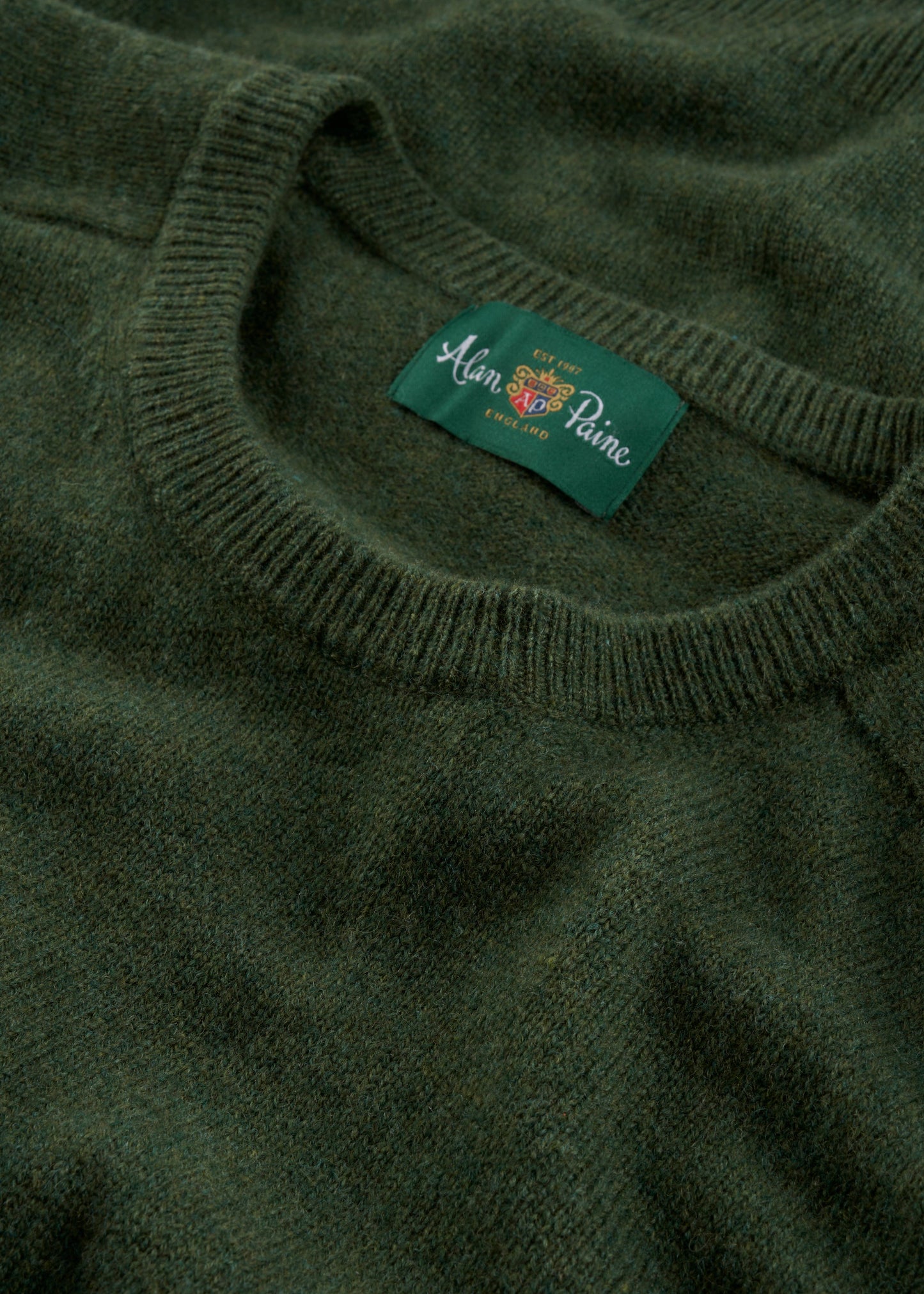 Men's Lambswool Crew Neck Jumper in Rosemary