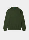 Men's Lambswool Crew Neck Jumper in Rosemary