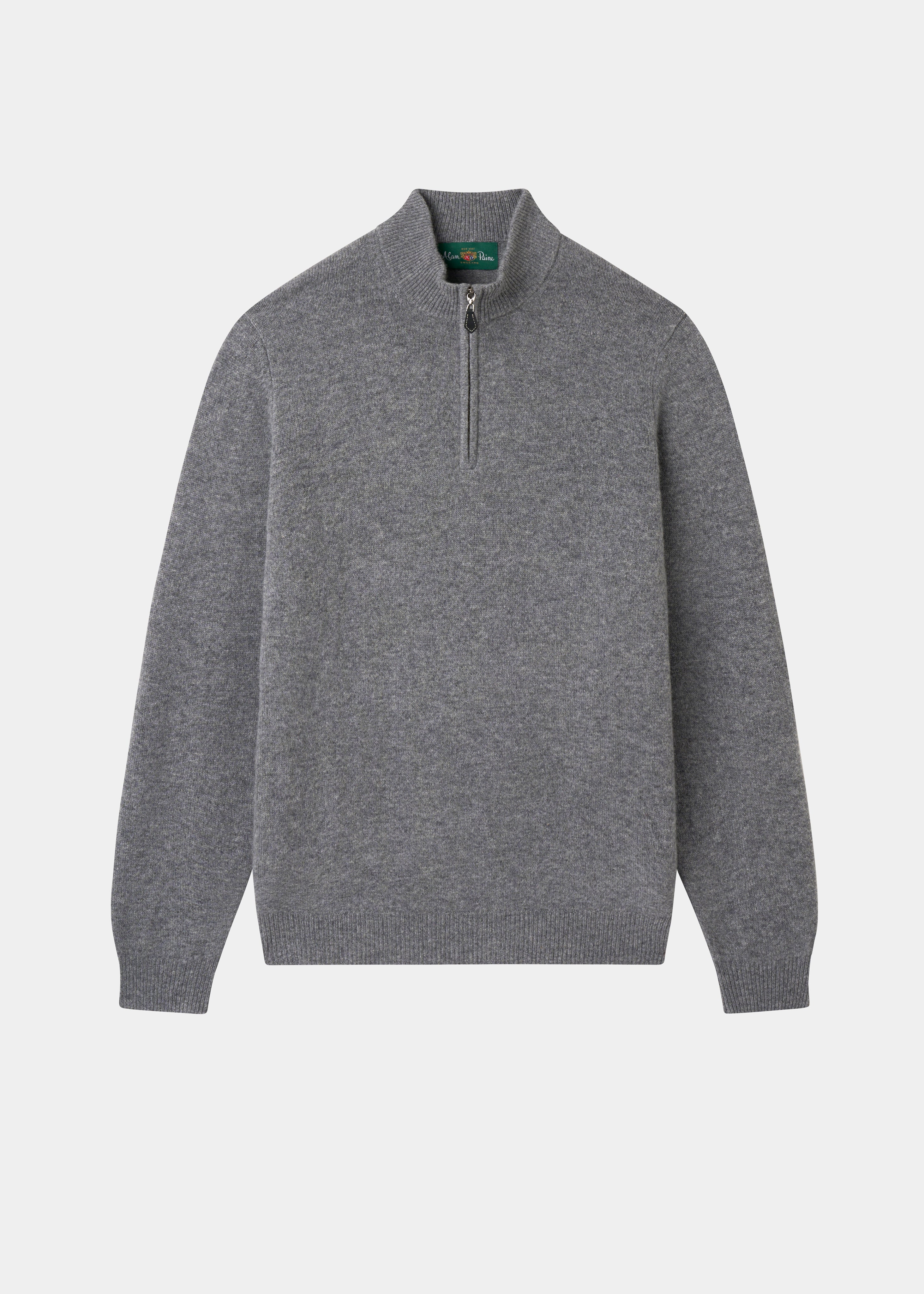 Sutherland Lambswool 1/4 Zip Jumper in Grey Mix – Alan Paine