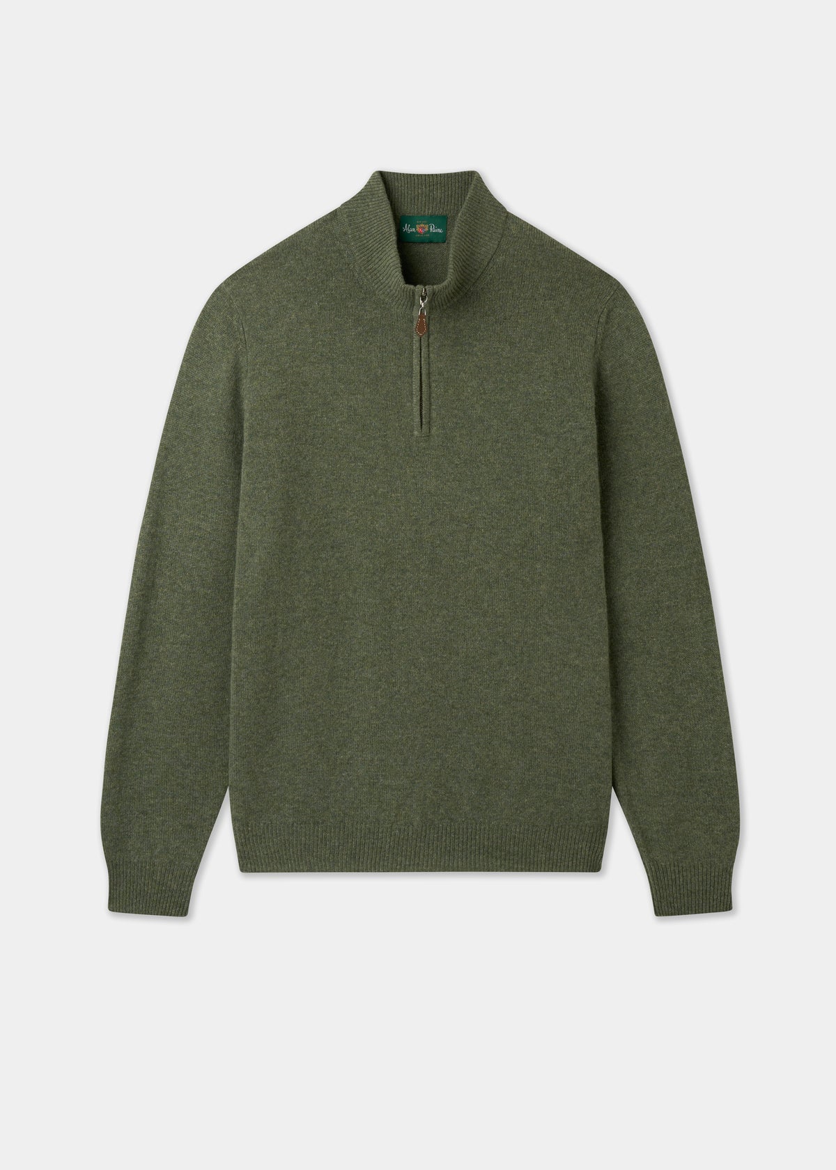 Men's Lambswool Quarter Zip Neck Jumper in Landscape