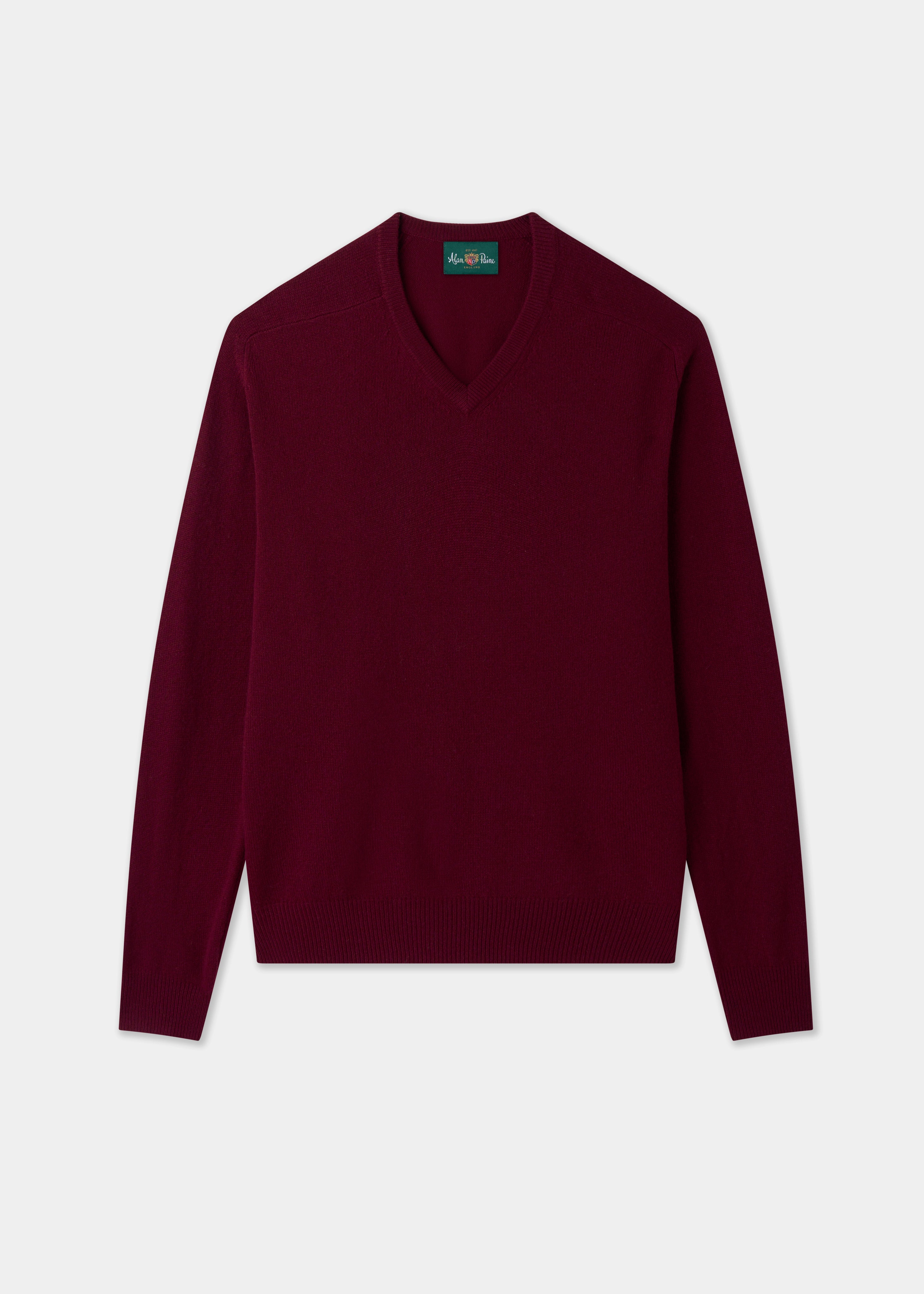 50〜60s Alan Paineバーガンディ Vネックセーター vintage Hampshire Men's V Neck Jumper in Bordeaux – Alan Paine