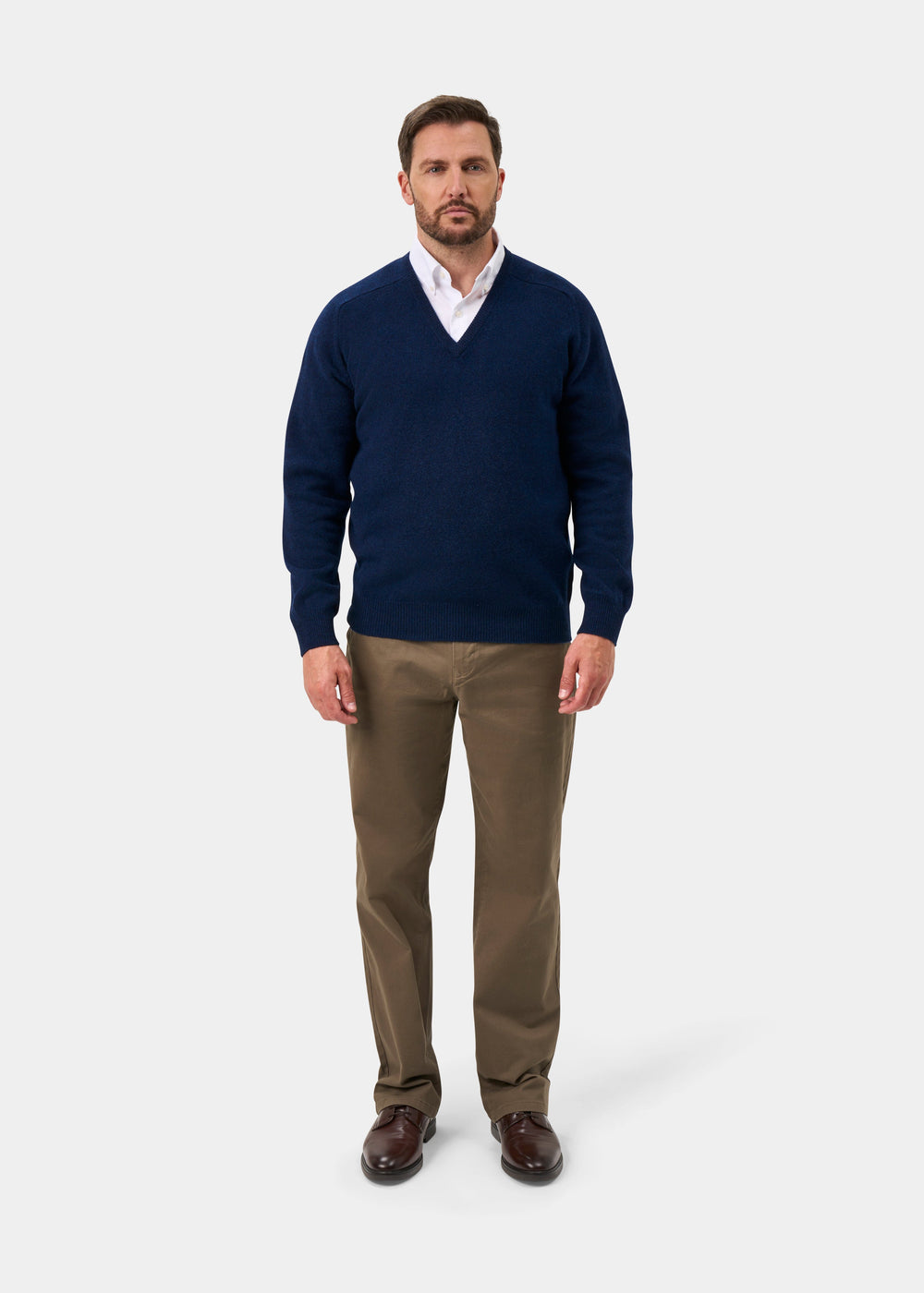 Hampshire Lambswool Jumper in Indigo - Classic Fit