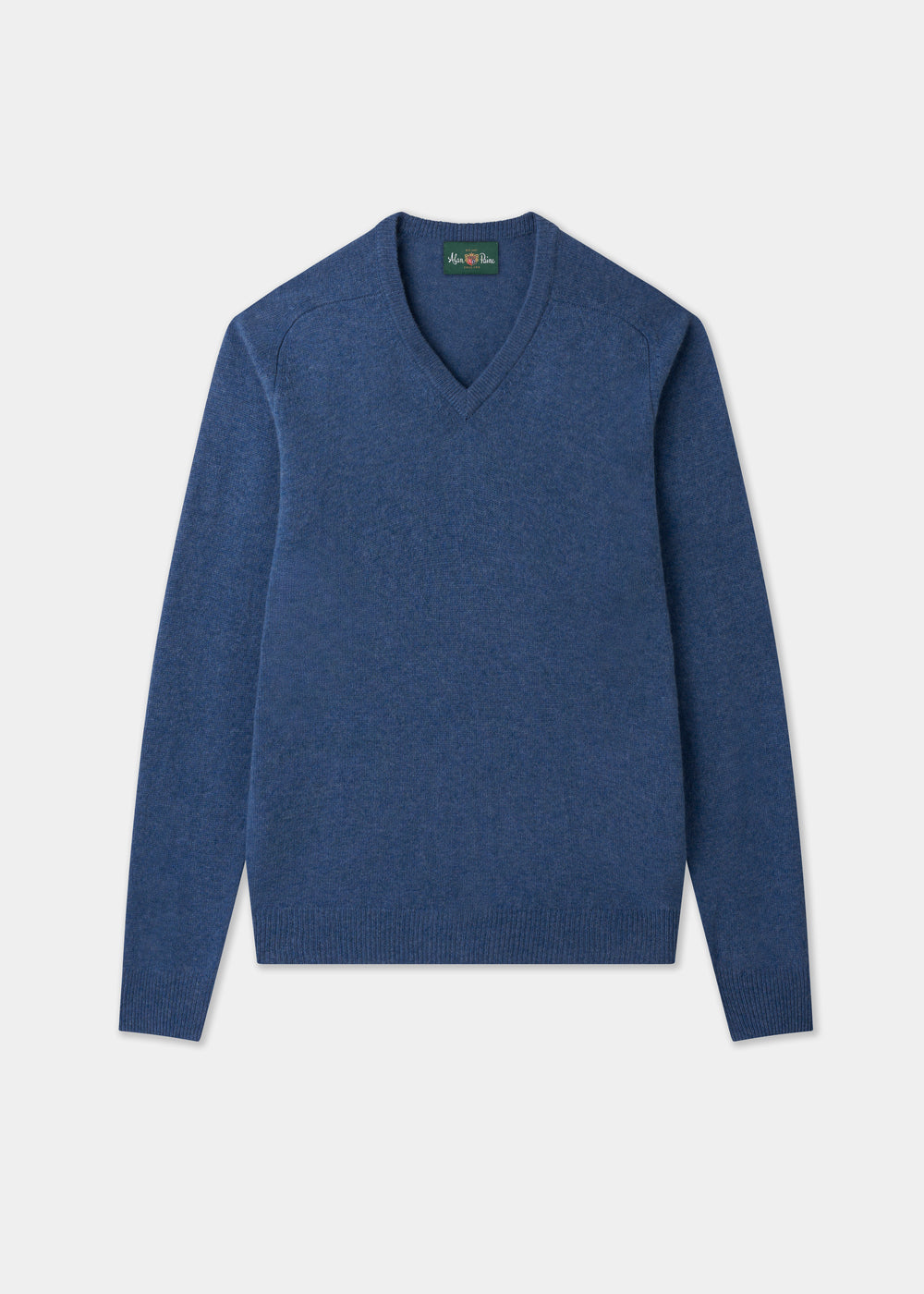 Men's Lambswool Vee Neck Jumper in Rhapsody