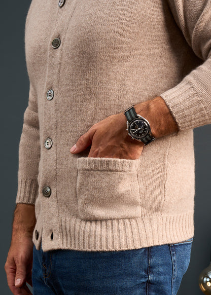 Mens-Lambswool-Mock-Neck-Jumper-Cream