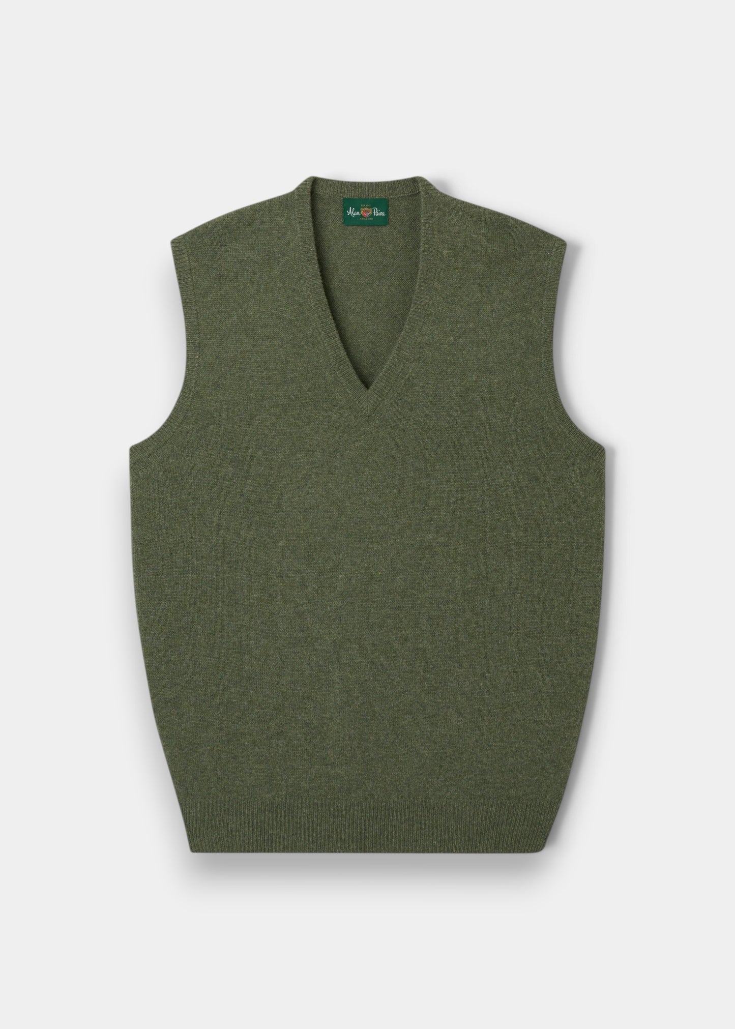 Men's Lambswool Slipover Vee Neck Jumper in Landscape