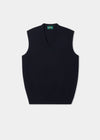 Men's Lambswool Slipover Vee Neck Jumper in Navy