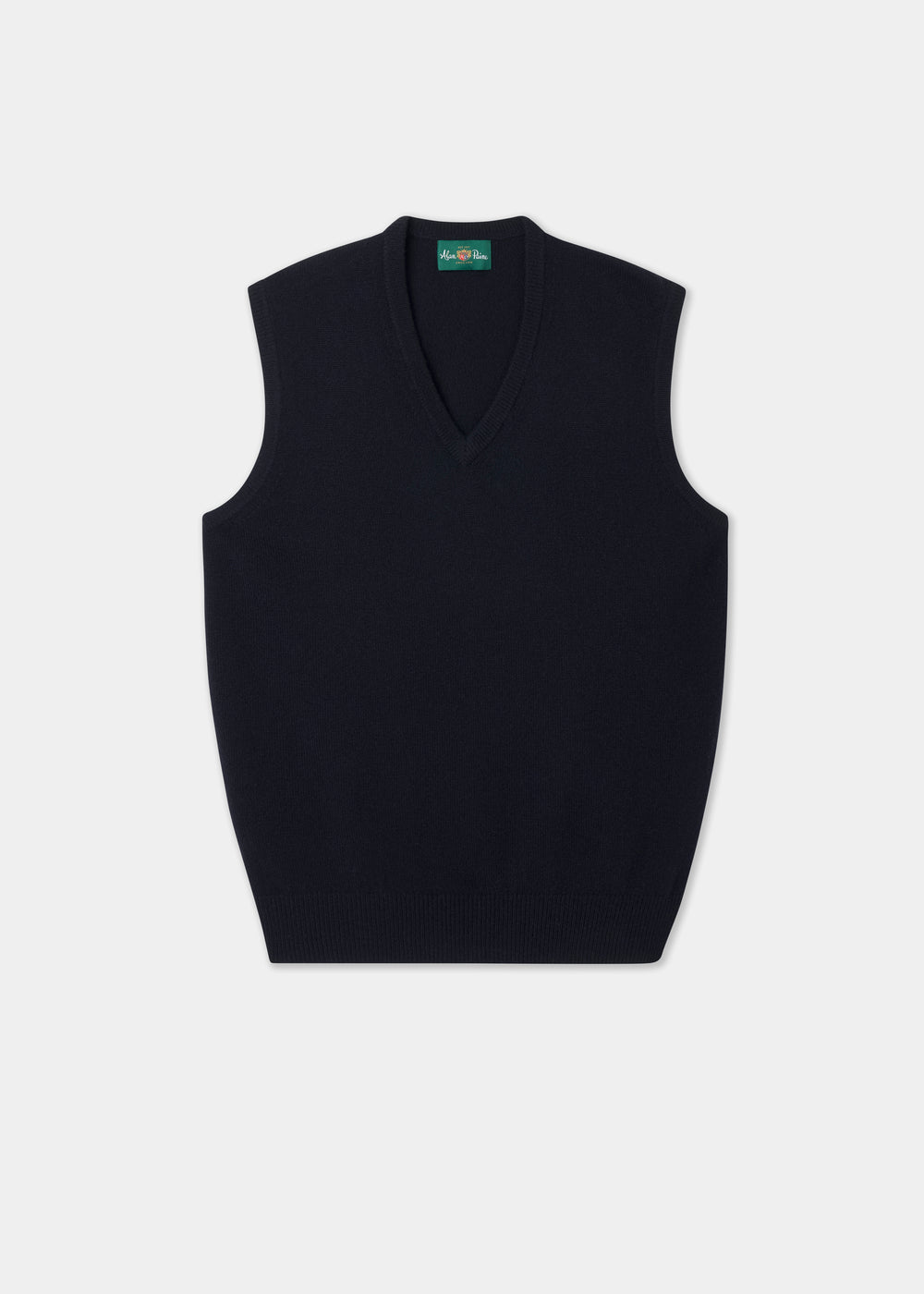 Men's Lambswool Slipover Vee Neck Jumper in Navy