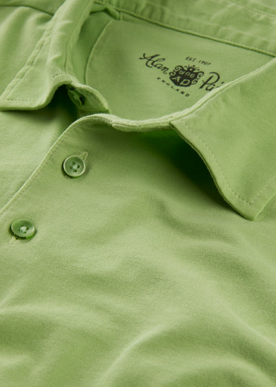Men's Pique Cotton Polo Shirt in Green