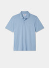 Men's Pique Cotton Polo Shirt in Light Blue