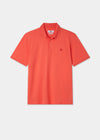 Men's Pique Cotton Polo Shirt in Orange