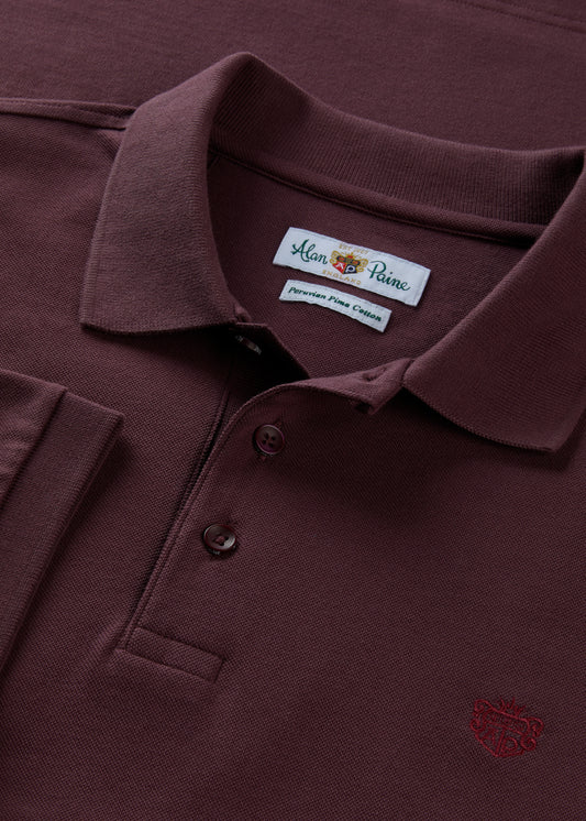 Fritton Pique Polo Shirt In Blackcurrant