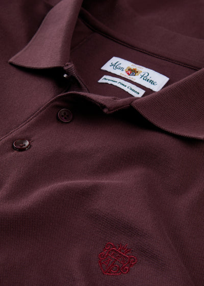 Fritton Pique Polo Shirt In Blackcurrant