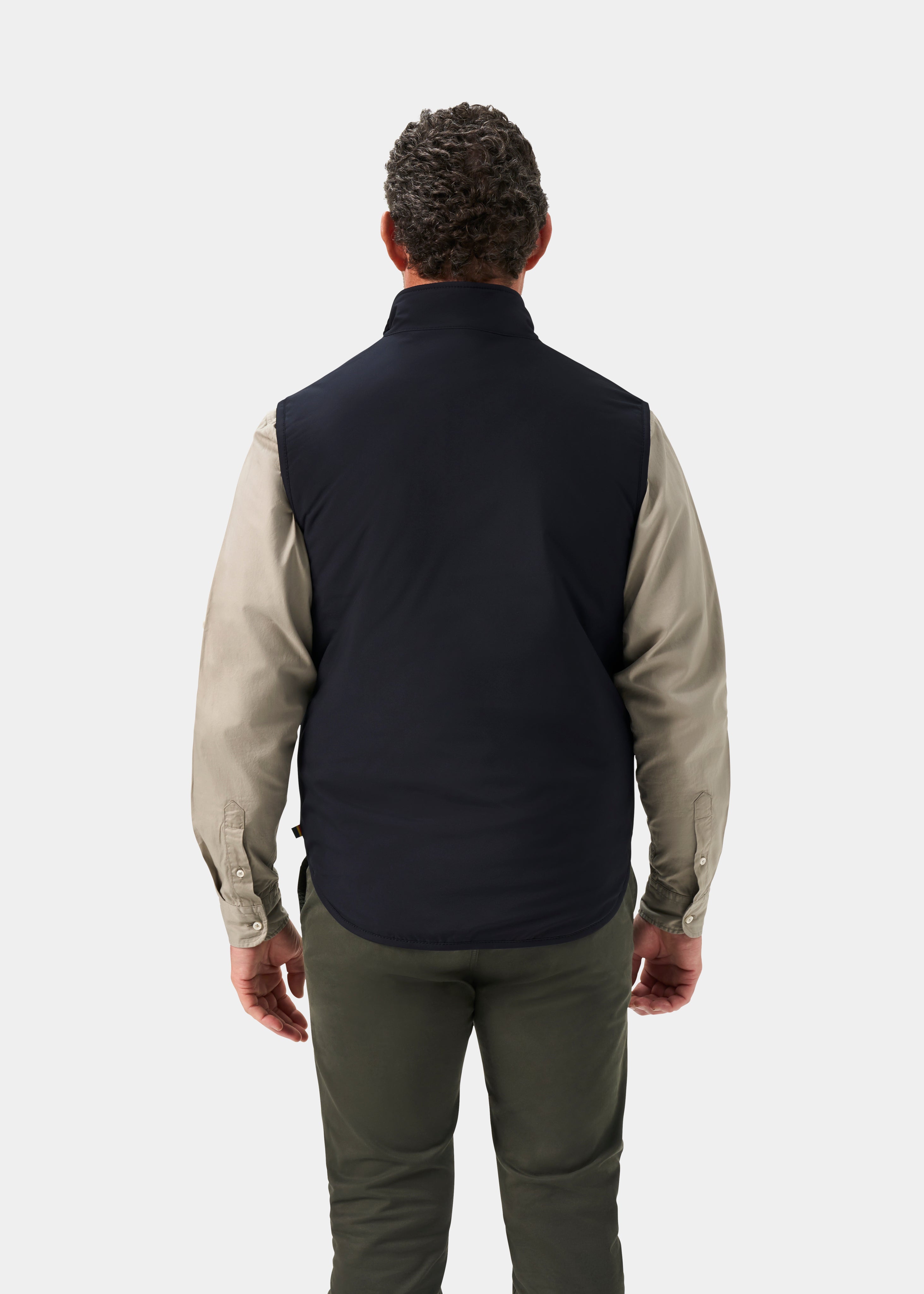 Swifthall Reversible City Gilet In Navy and Beige | AP – Alan Paine