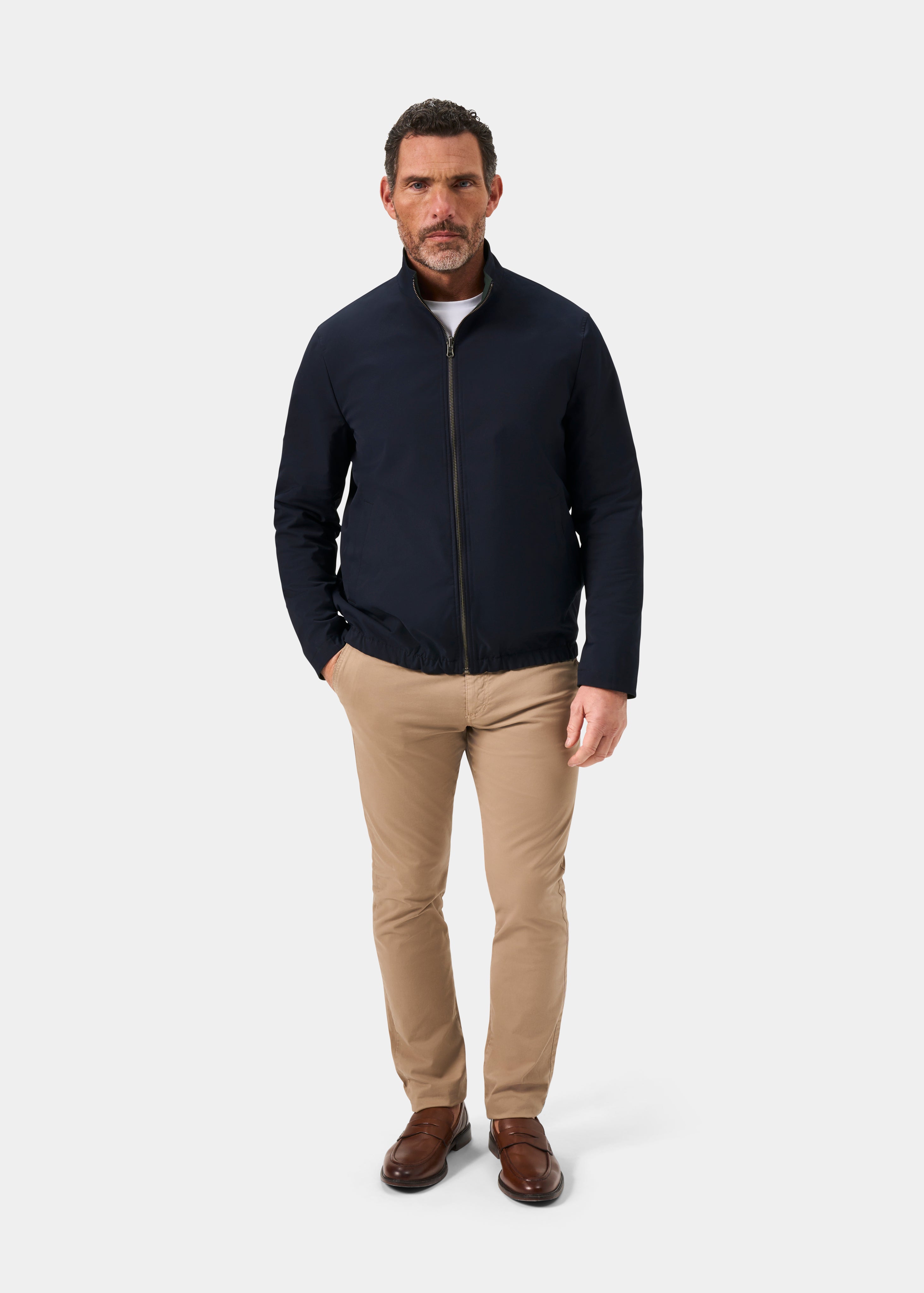 Lakeward Men's Reversible Bomber Jacket In Green and Navy | AP