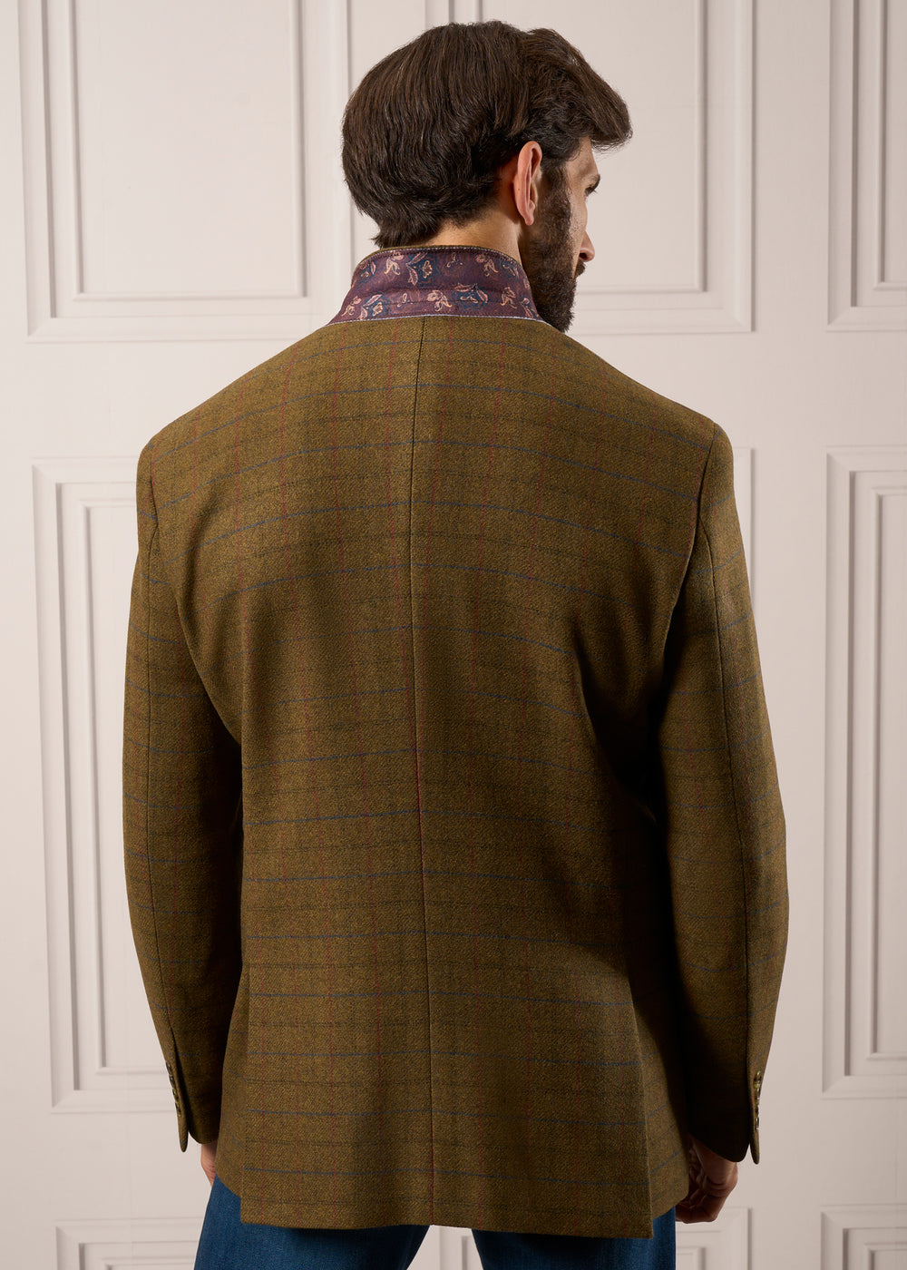 Surrey Men's Tweed Water Repellent Lined Blazer in Moor  -  Regular Fit