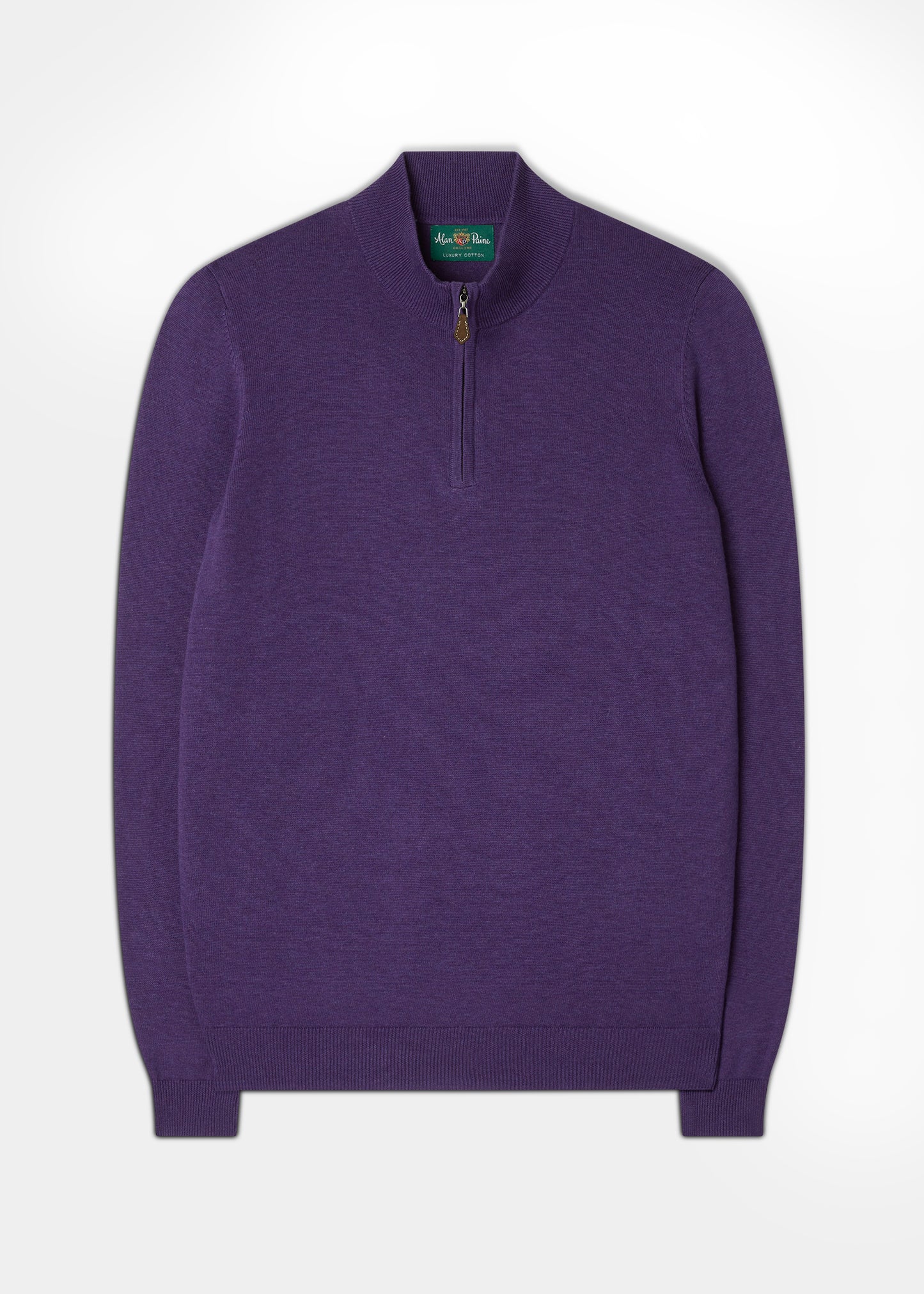 Men's Cotton Cashmere 1/4 Zip Jumper In Imperial