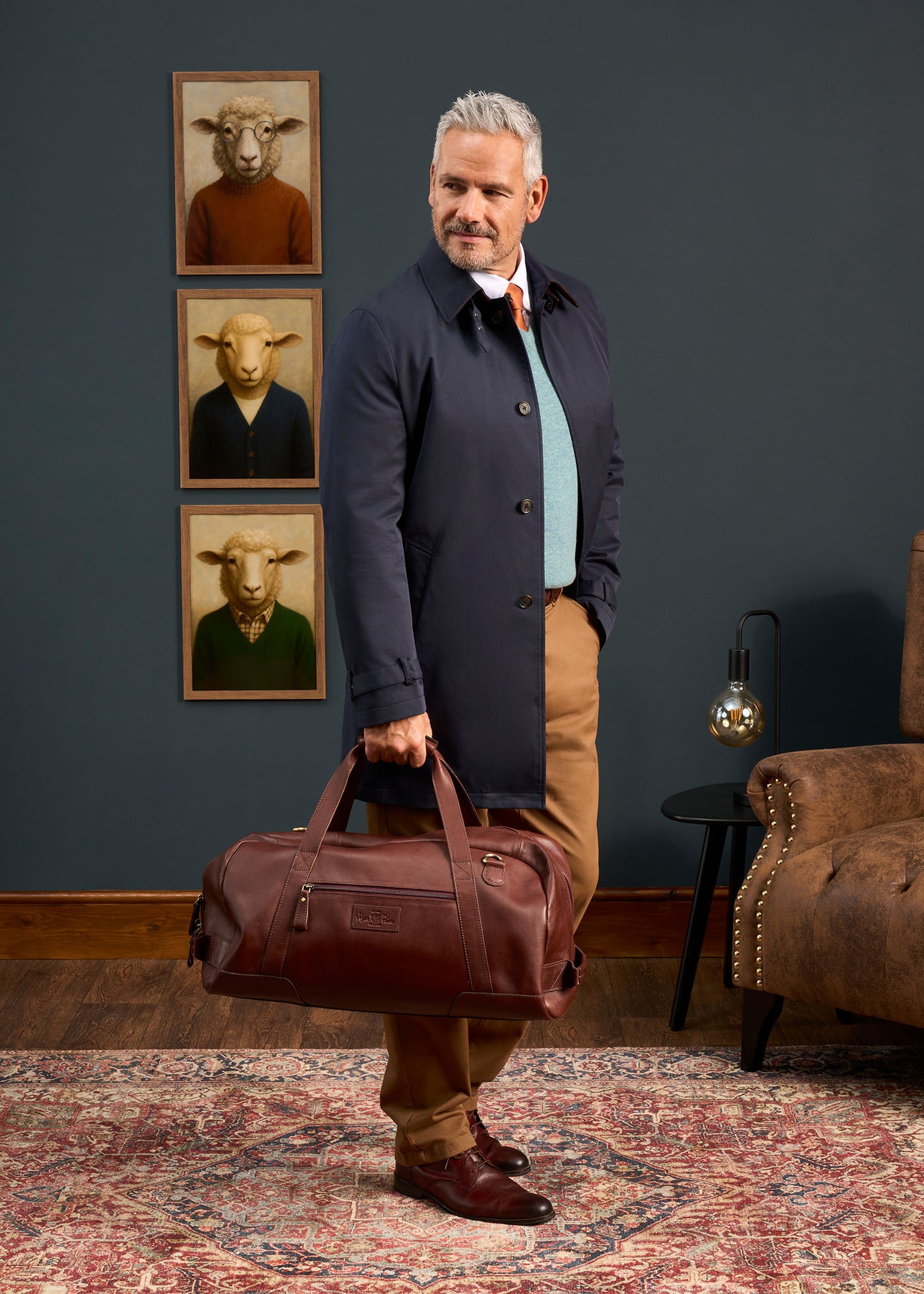 Mistfield Navy Raincoat