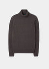 Petersham Men's Geelong Wool Roll Neck In Cask