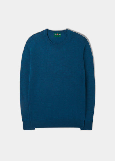 Radstone Men's Merino Wool Jumper in Bottle Blue