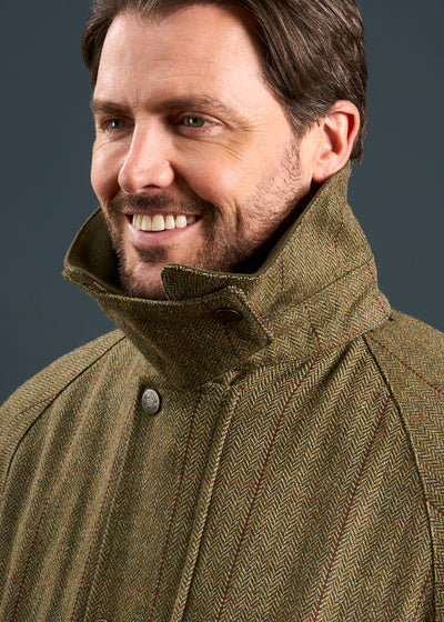 Rutland Men's Tweed Waterproof Shooting Coat In Oakley