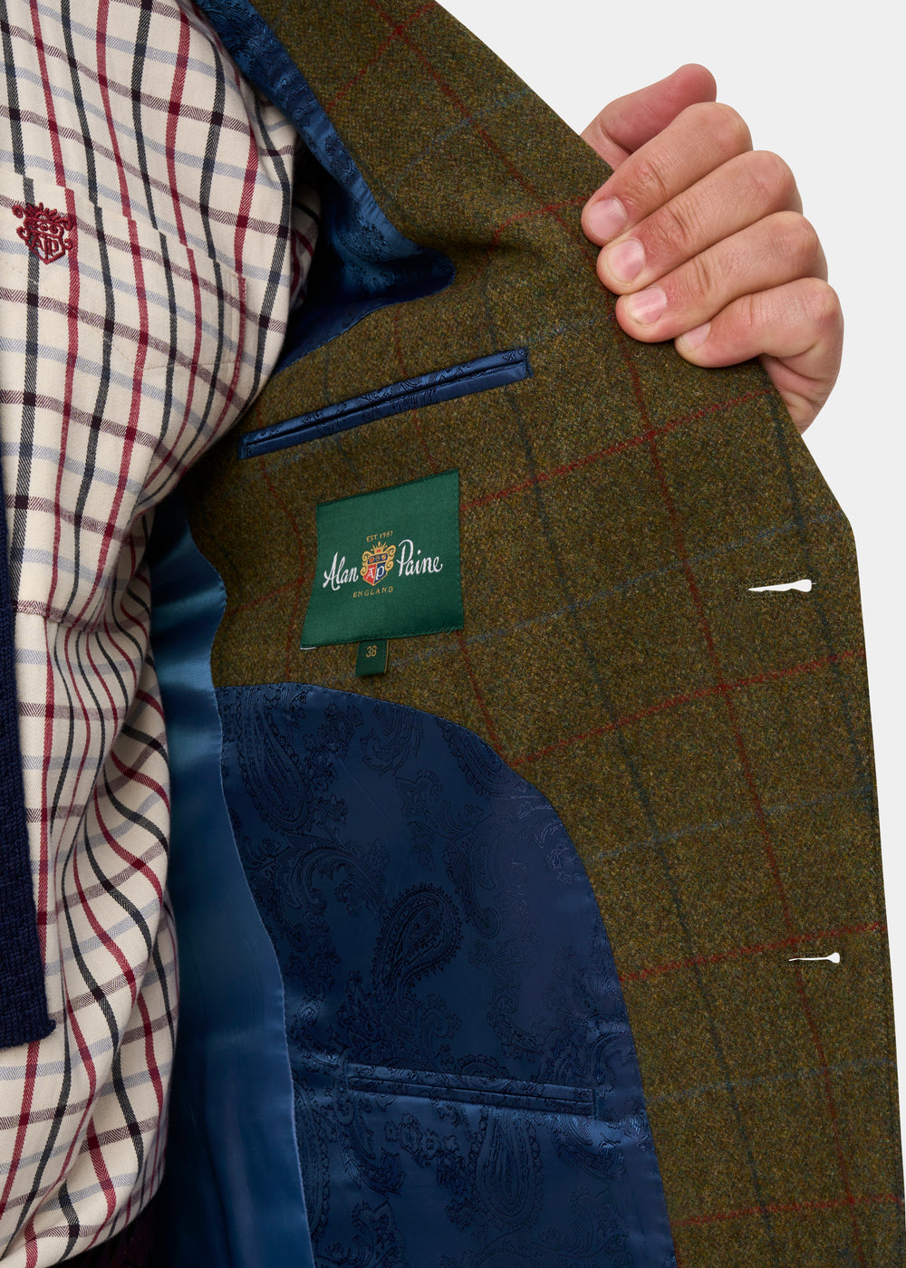 Surrey Men's Tweed Water Repellent Lined Blazer in Hawkswood  -  Regular Fit