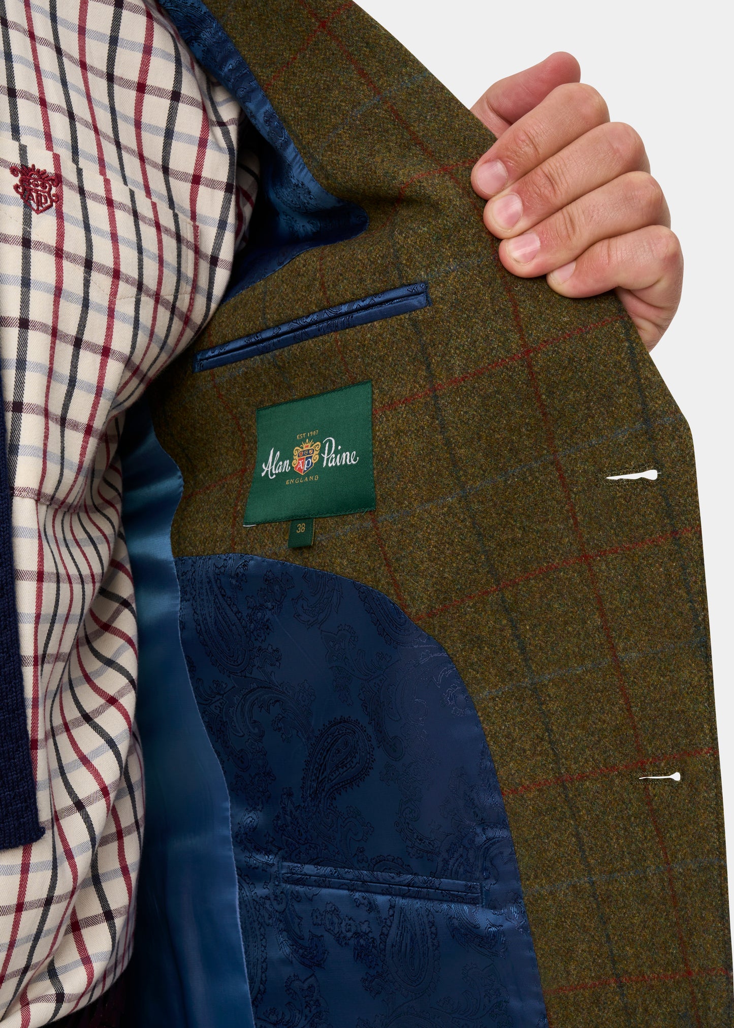 Surrey Men's Tweed Water Repellent Lined Blazer in Hawkswood  -  Regular Fit