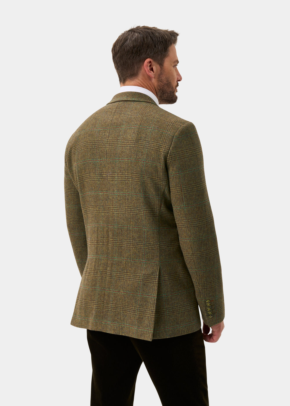 Surrey Men's Tweed Water Repellent Lined Blazer in Marsh  -  Regular Fit