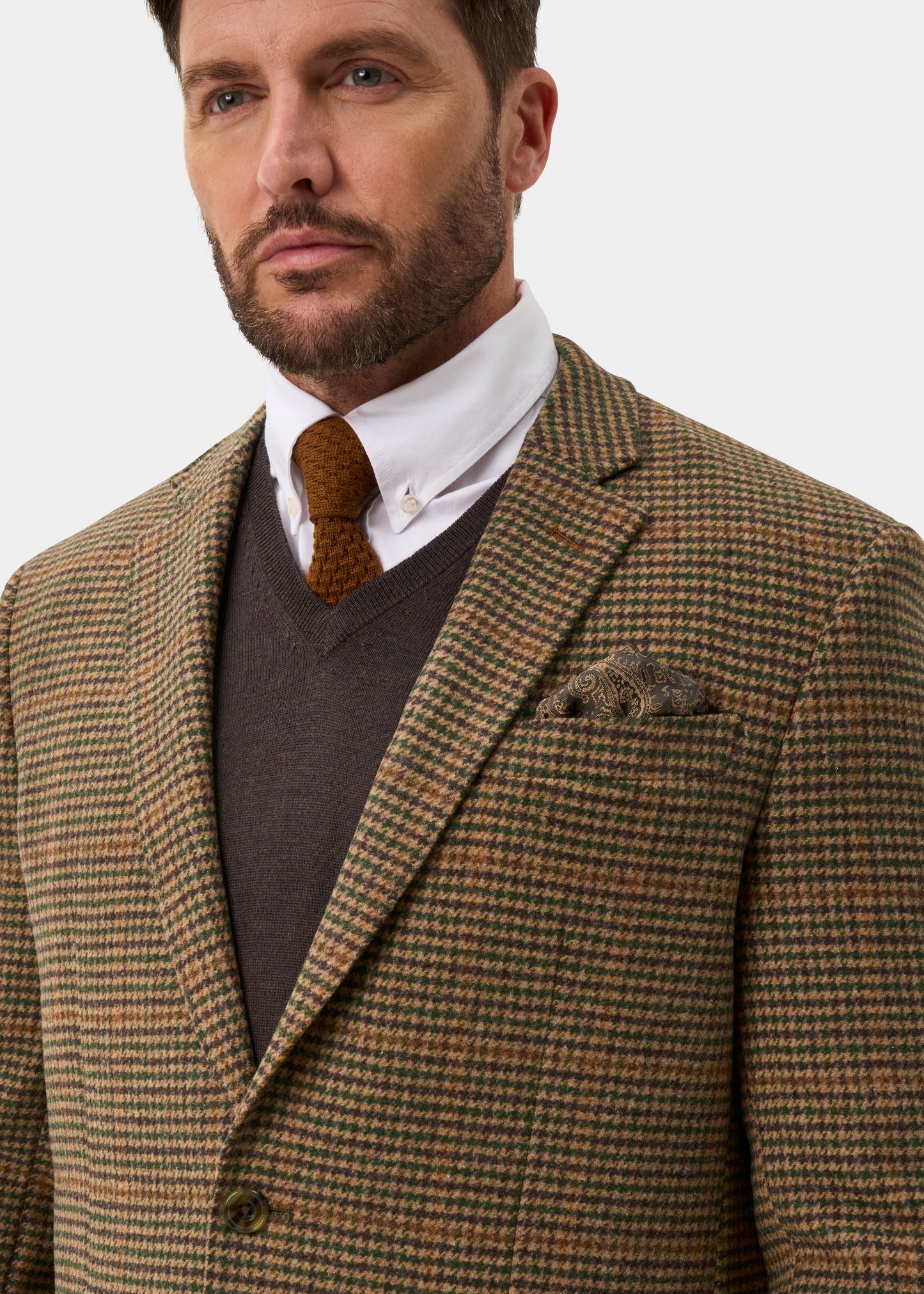 Surrey Tweed Lined Blazer In Sycamore - Regular Fit
