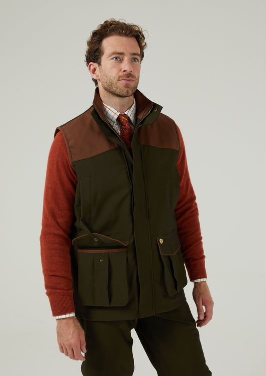 Stancombe Men's Waterproof Waistcoat In Olive