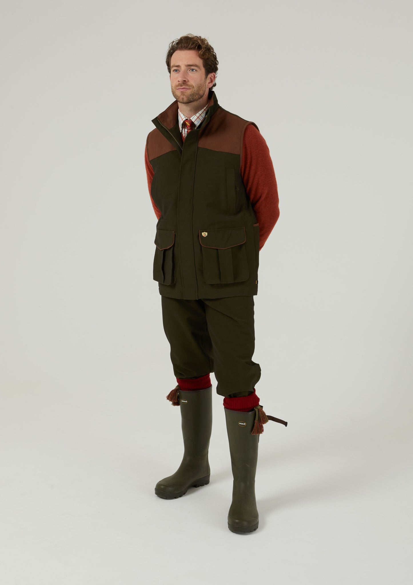 Stancombe Men's Waterproof Waistcoat In Olive