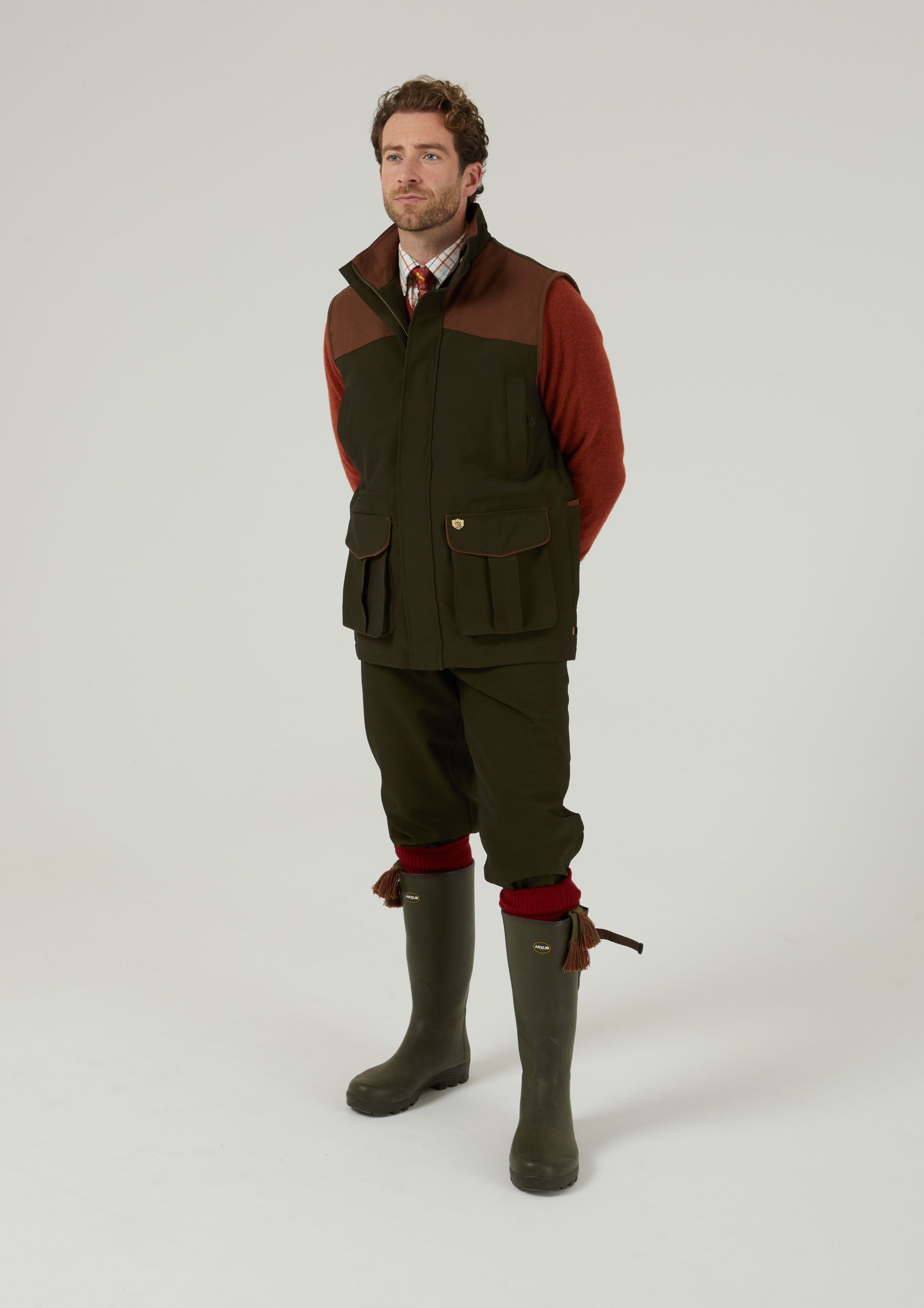 Stancombe Men's Waterproof Waistcoat In Olive